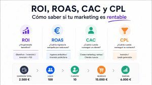 Fórmulas de ROI, ROAS, CAC y CPL en marketing digital